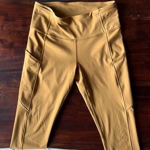 Lululemon Fast and Free Gold Leggings